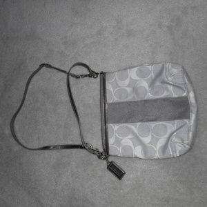 Silver Unique Beatiful Coach Messenger Bag